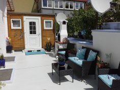 Ferienwohnung Galina 1, Blick in den Außenbereich