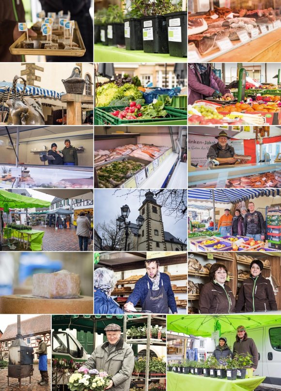 Wochenmarkt Aussteller 2019 Collage 