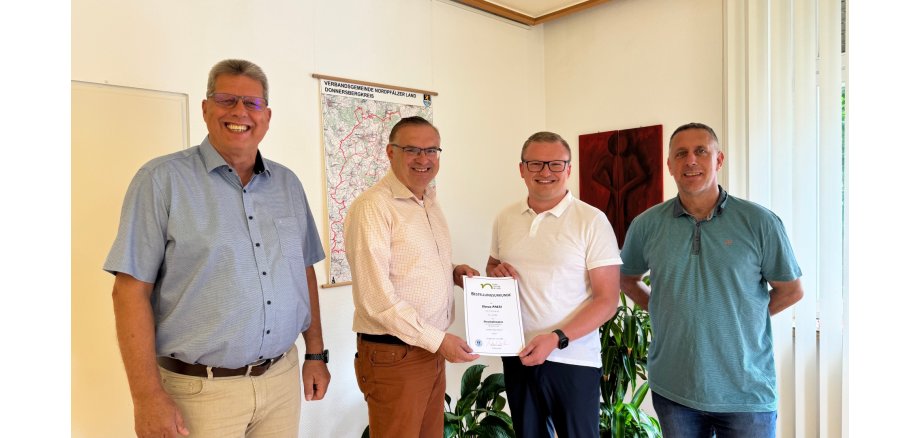 v.l.: Hans Feld, Michael Cullmann, Steven Pfeil und Stephan Lindner