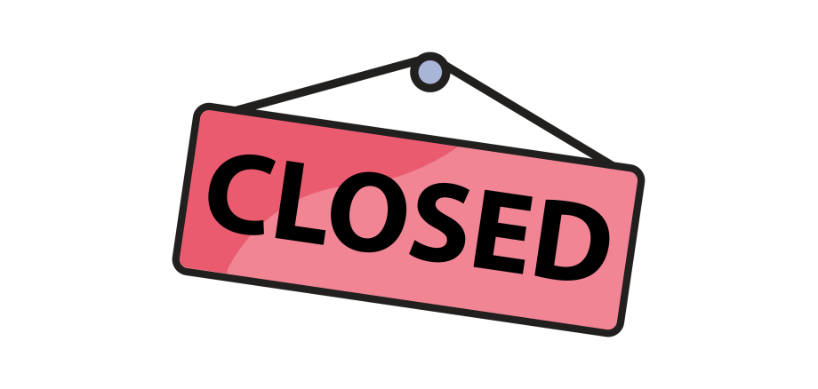 Schild mit der Aufschrift "Closed". Symbolfoto von Pixabay