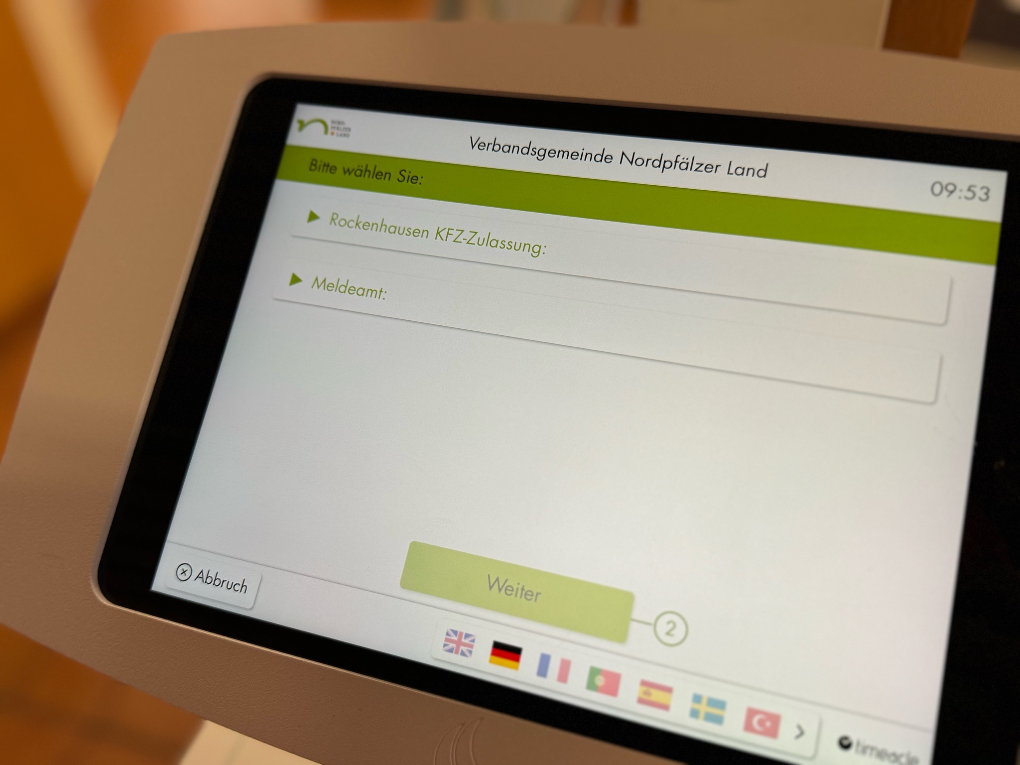 Foto des Ticketschalters der VG Nordpfälzer Land